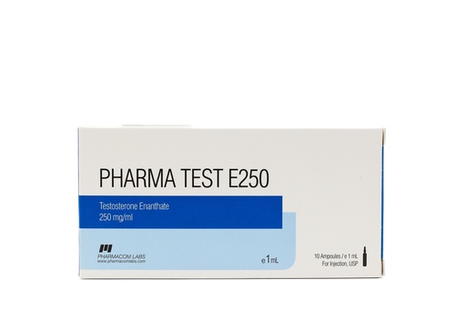 [0010002] PHARMA TEST E 250  - Testosterone Enanthate  - 250 MG/ML - 10 X 1 ML AMPULE - Pharmacom LABS