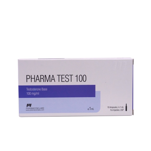 [0010014] PHARMA TEST 100 - Testosterone Base - 100 MG/ML - 10 X 1 ML AMPULE - Pharmacom LABS