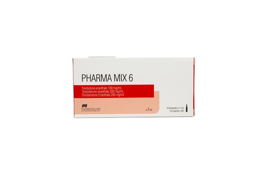 [0010061] PHARMA MIX 6 500  - MIX OF DR. E. Test E. Tren E - 500 MG/ML - 10 X 1 ML AMPULE - Pharmacom LABS