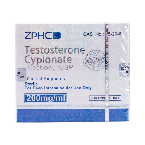 [0020021] Testosterone Cypionate  - 200 MG/ML - 10 X 1 ML AMPULE - ZPHC PHARMA