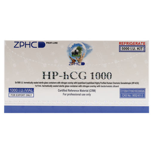 [0020053] HP-HCG  - Human chorionic gonadotrophin - 1000 IU / VIAL - 5 X 1000 IU VIAL - ZPHC PHARMA