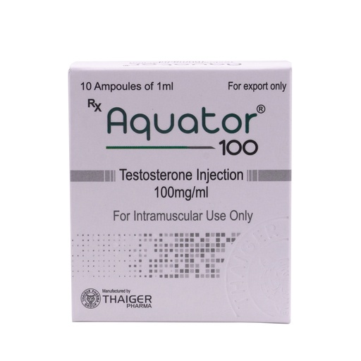 [0030002] Aquator-100   - Testosterone Suspension - 100 MG/ML - 10 X 1 ML AMPULE - Thaiger Pharma