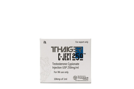 [0030003] C-ject-250  - Testosterone Cypionate - 250 MG/ML - 10 X 1 ML AMPULE - Thaiger Pharma