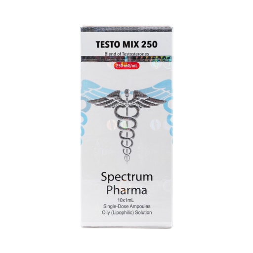 [0040022] TESTO MIX 250  - Testosterone Blend  - 250 MG/ML - 10 X 1 ML AMPULE - Spectrum PHARMA