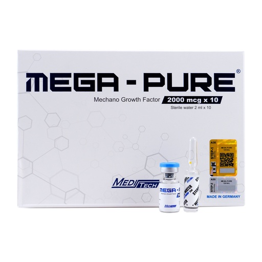 [0100047] MEGA-PURE  -  Mechano Growth Factor - 2 MG / VIAL - 10 VIALS - Meditech Pharmaceutical