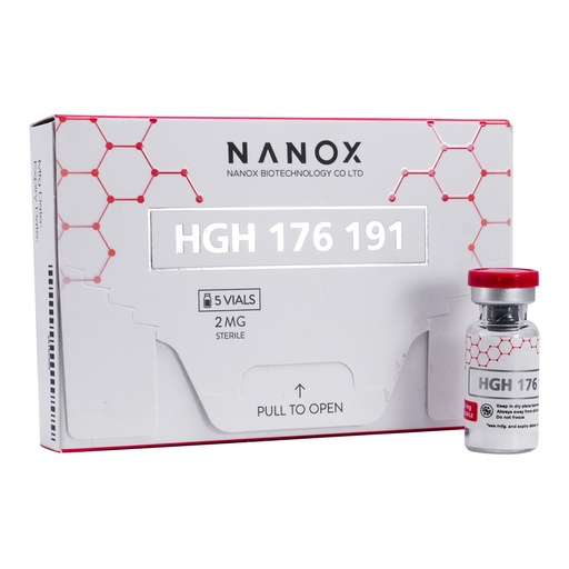 [0110004] HGH FRAGMENT  - Human Growth Hormone 176-191 - 2 MG / VIAL - 5 VIALS - NANOX BIOTECHNOLOGY