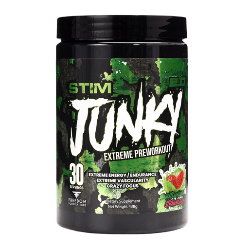 [0160001] STIM JUNKY EXTREME  - FRUIT PUNCH - 14.6 G/ SCOOP  - 438 G - FREEDOM FORMULATIONS