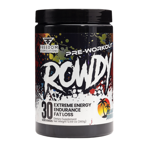 [0160002] ROWDY PRE-WORKOUT - ISLANDBREEZE - 12 G/ SCOOP - 360 G - FREEDOM FORMULATIONS